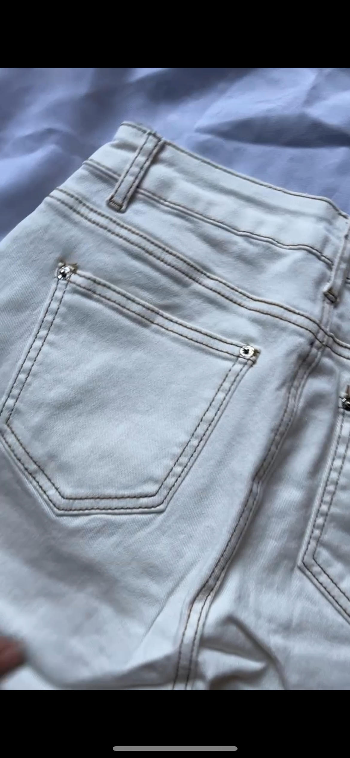 Jeans Cargo Blanco