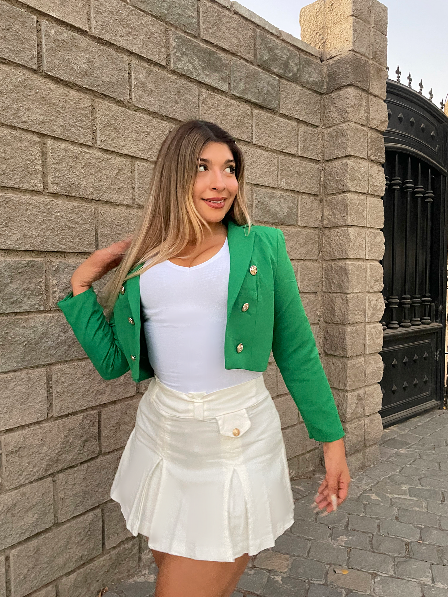 Mini Blazer Crop Verde