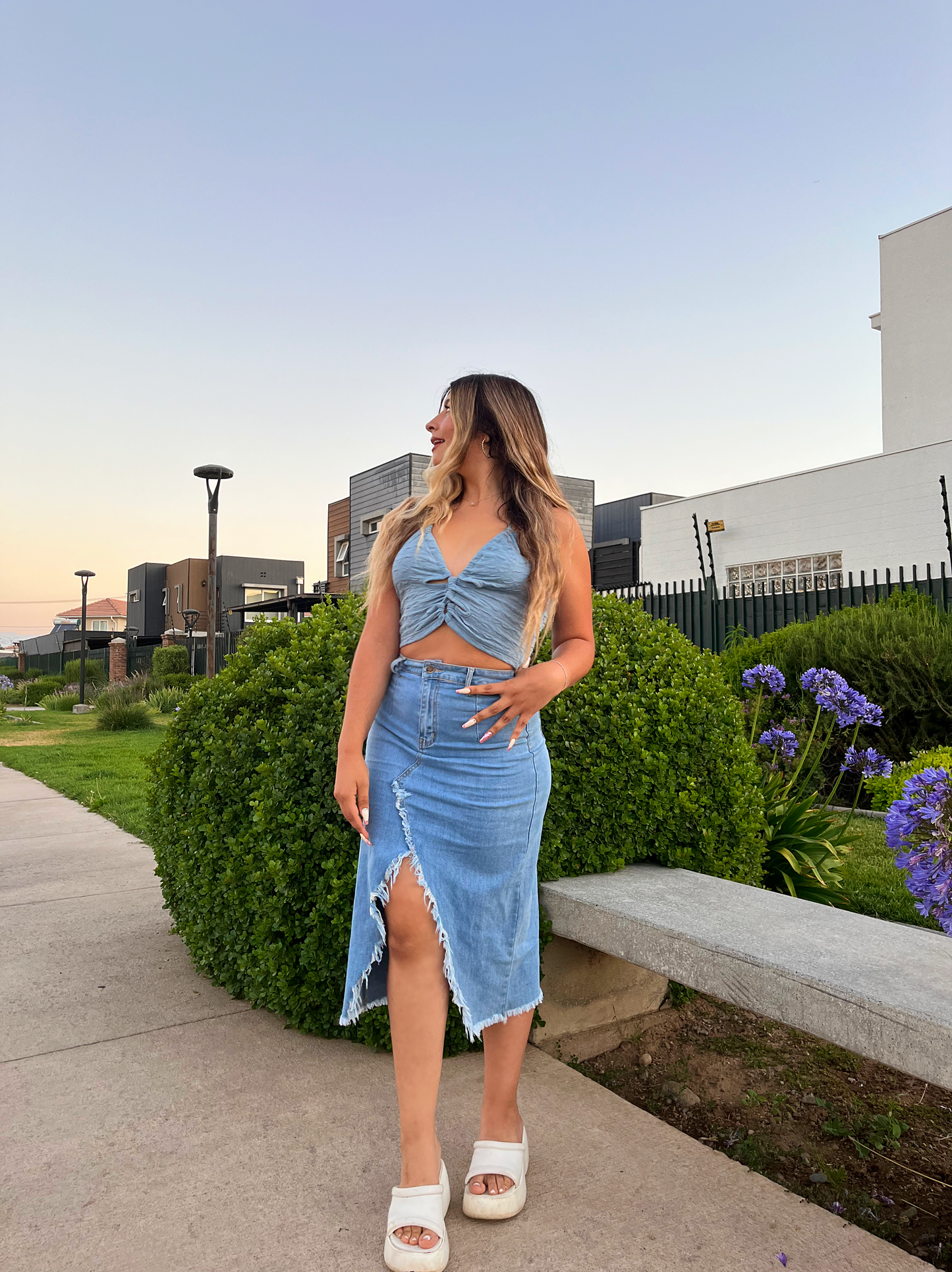 Falda Larga Denim