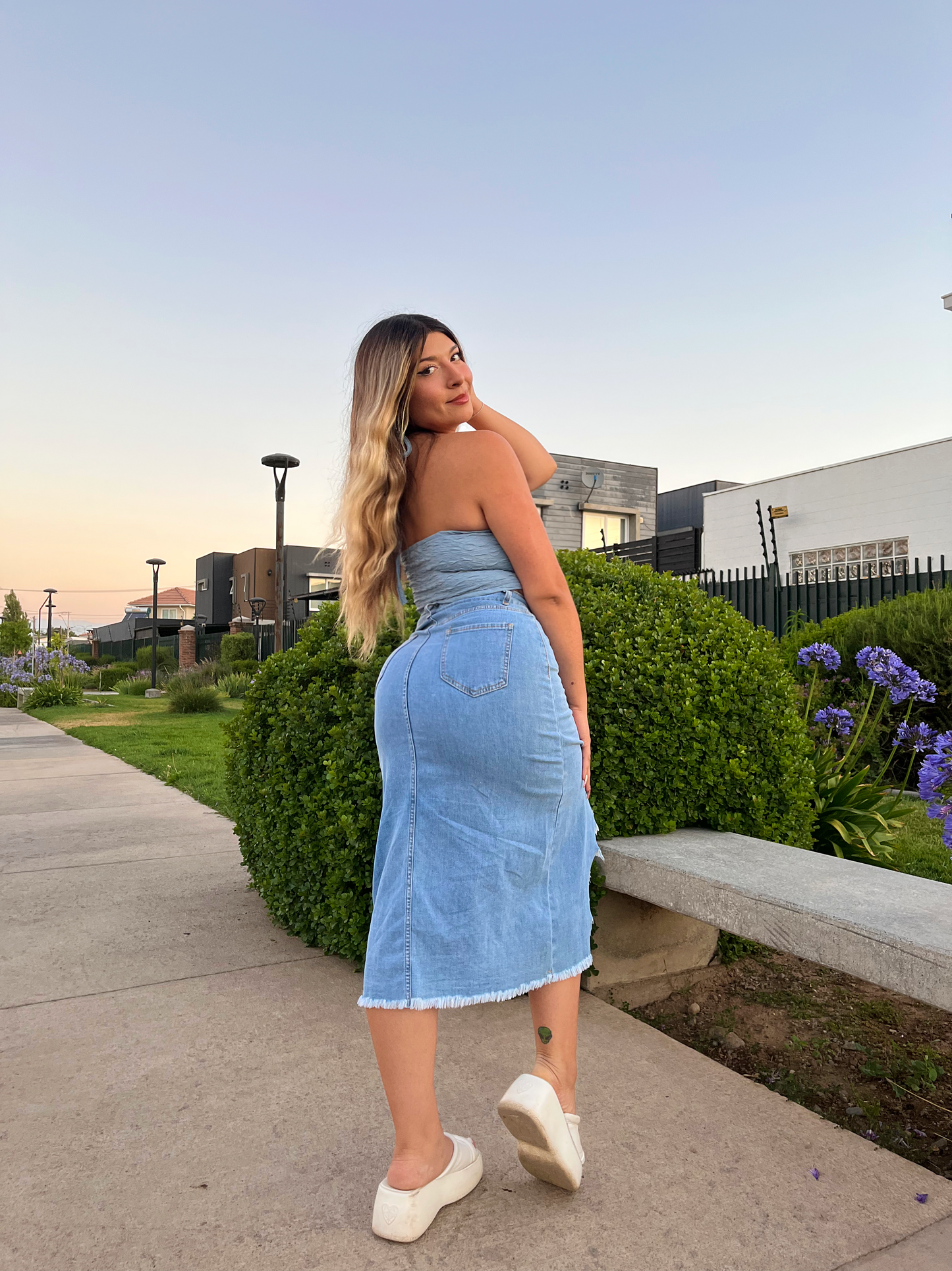 Falda Larga Denim