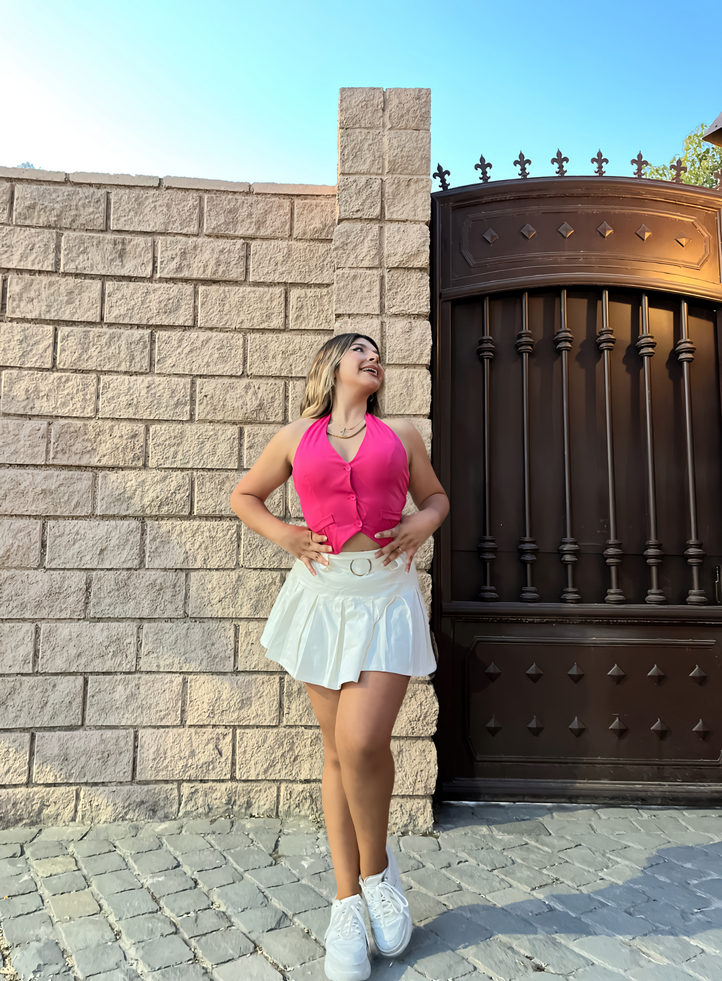 Falda Short Tableada