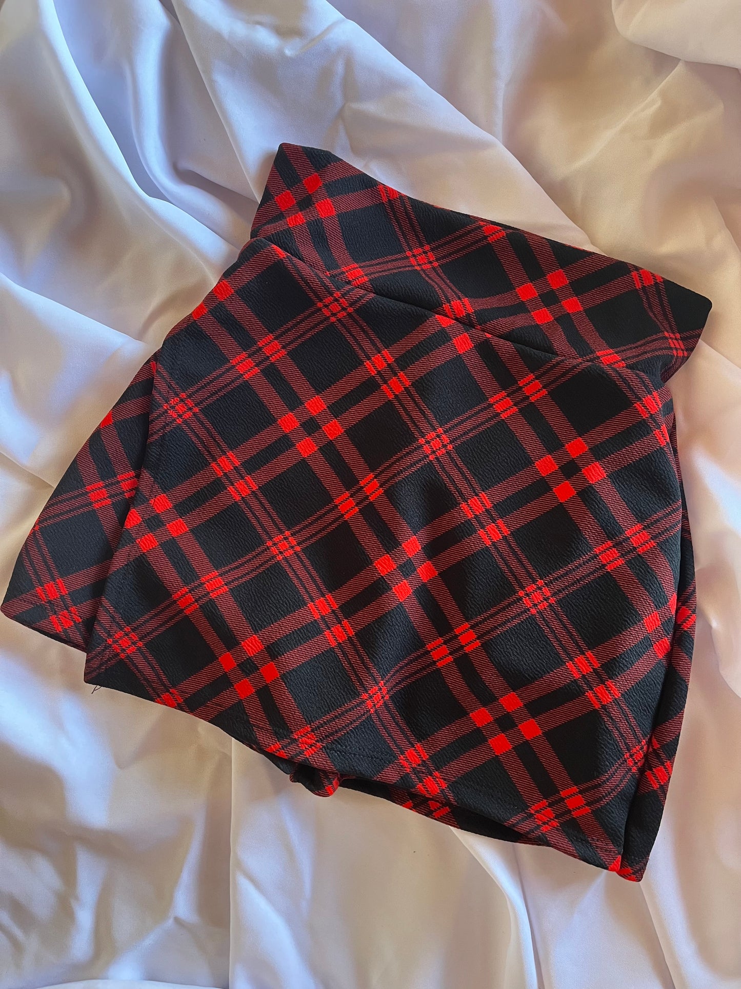 Falda Short Escocés Rojo