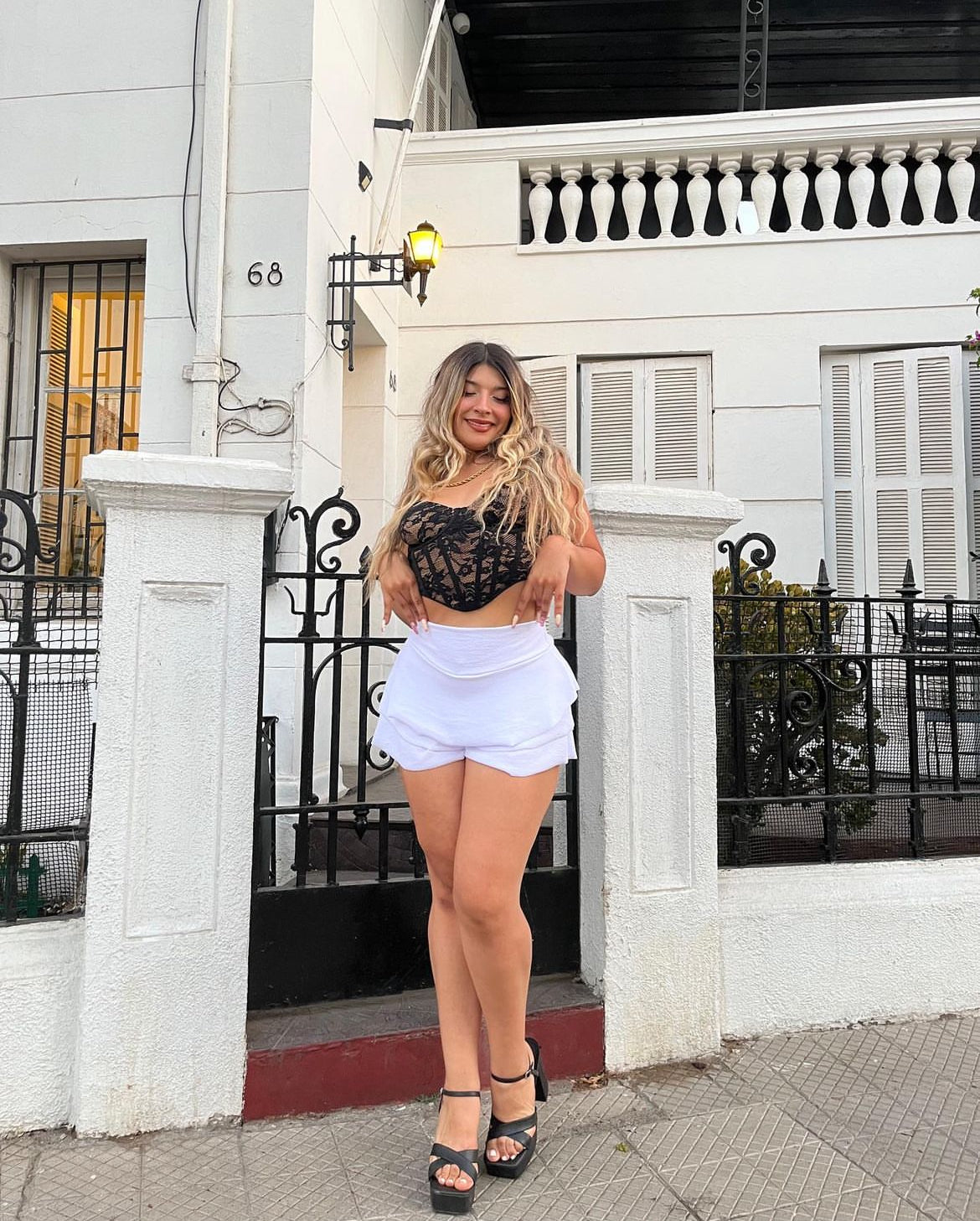 Falda Coquette Negra