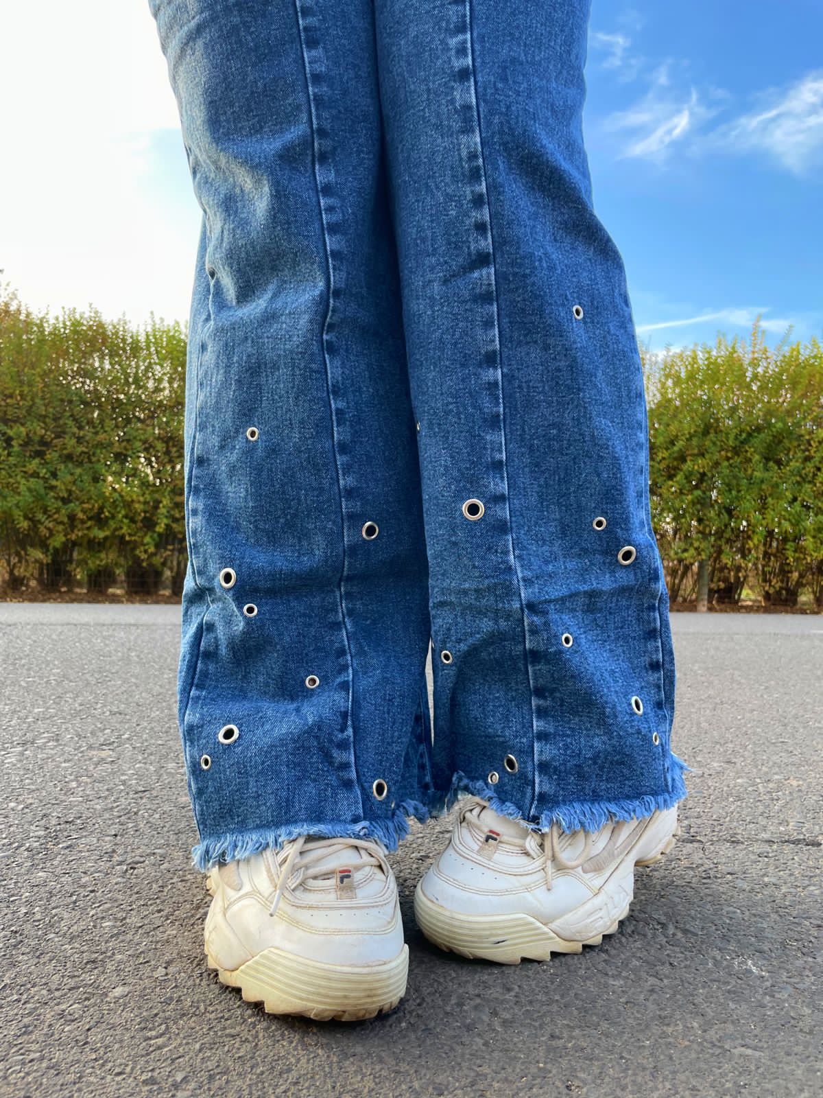 Jeans Wide Leg Butterfly