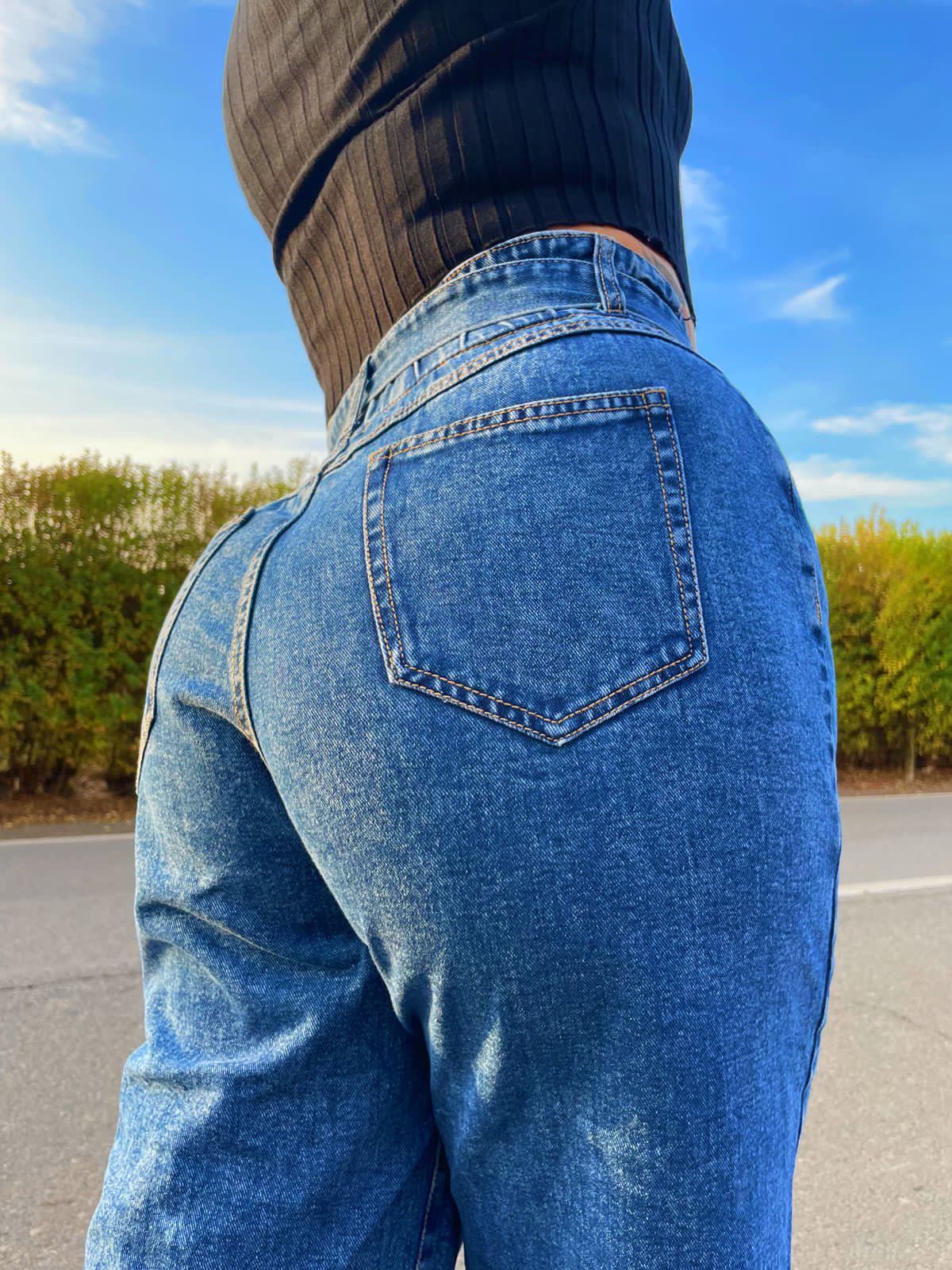 Jeans Wide Leg Butterfly