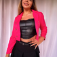 Mini Blazer Crop Fucsia