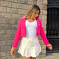 Mini Blazer Crop Fucsia