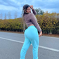 Jogger Afranelado Celeste