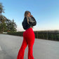 Flare Pants Roja Elasticada