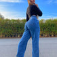 Jeans Wide Leg Butterfly